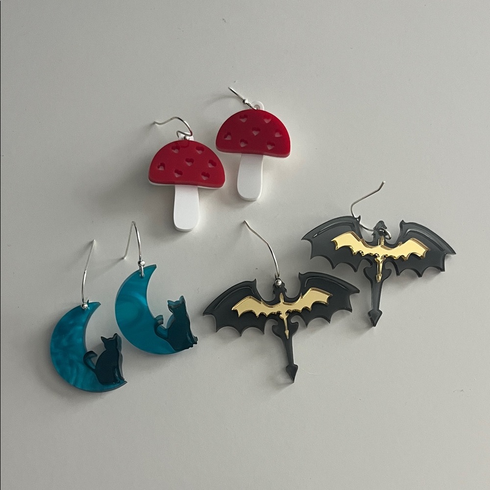 Handmade Acrylic Fantasy Earrings
